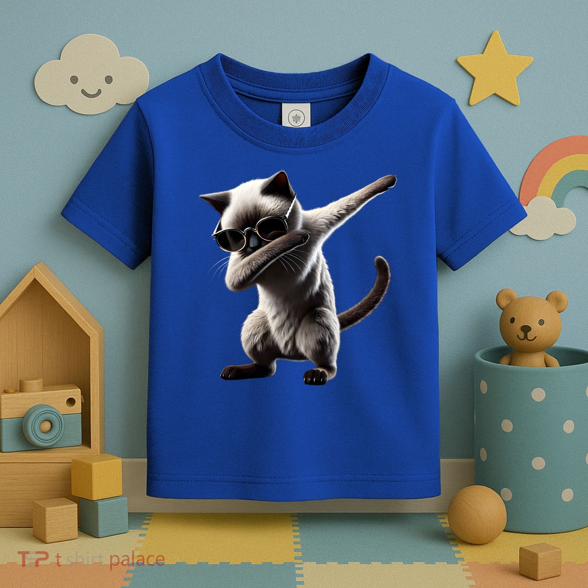 Dabbing Siamese Cat Pet Motif Cool Dab Animal Lover Gift Toddler T-Shirt