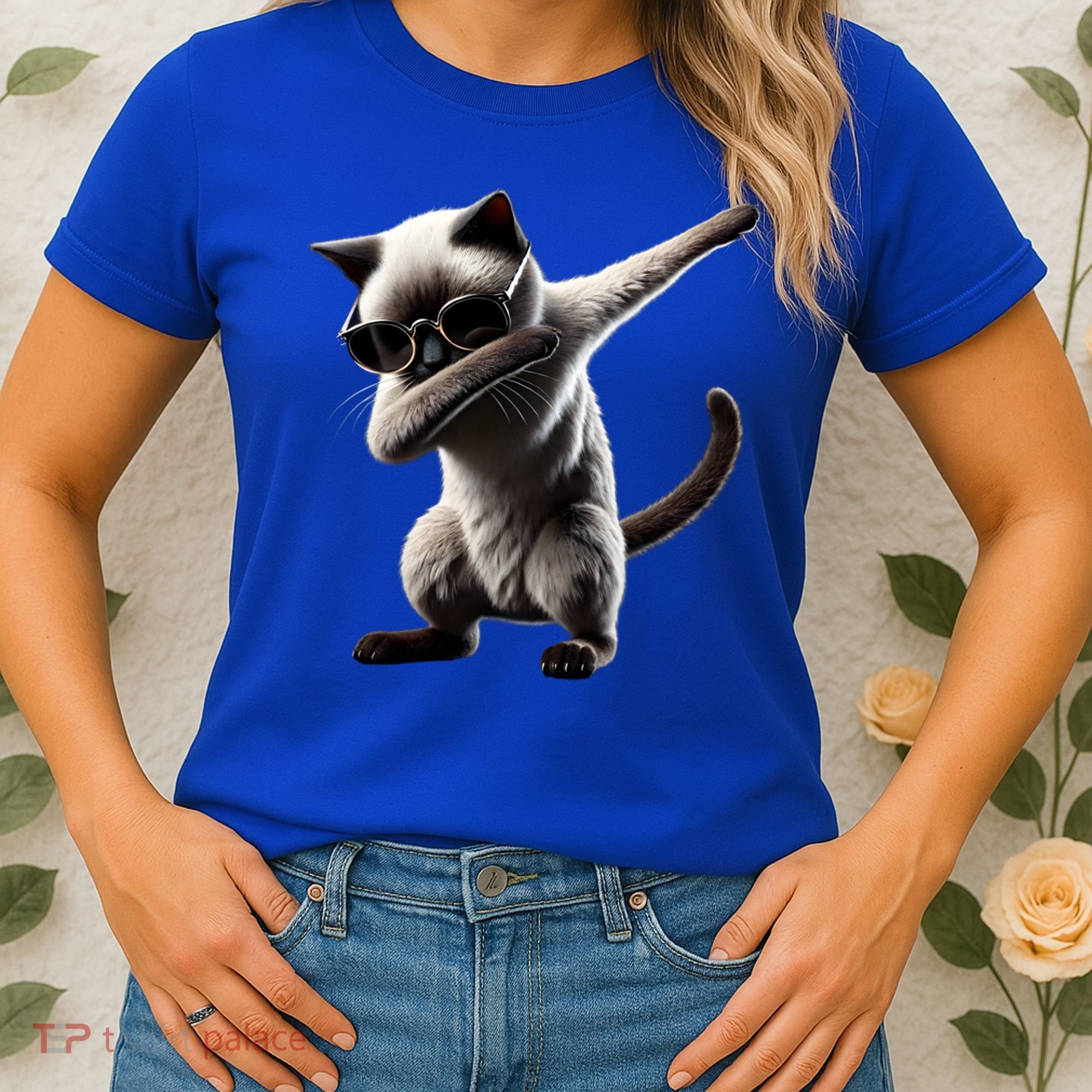 Dabbing Siamese Cat Pet Motif Cool Dab Animal Lover Gift Women's T-Shirt