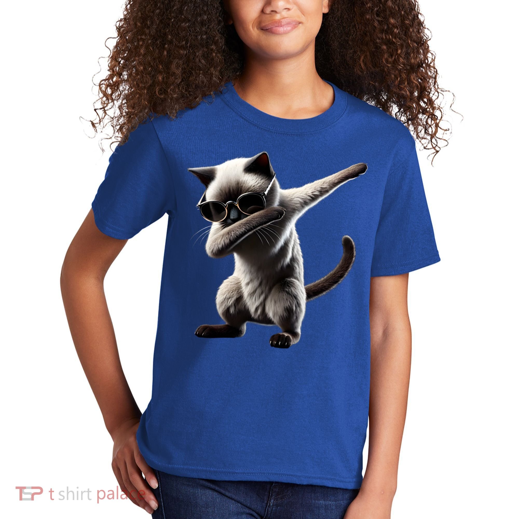 Dabbing Siamese Cat Pet Motif Cool Dab Animal Lover Gift Kids T-Shirt