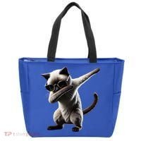 Dabbing Siamese Cat Pet Motif Cool Dab Animal Lover Gift Tote Bag thumb 0
