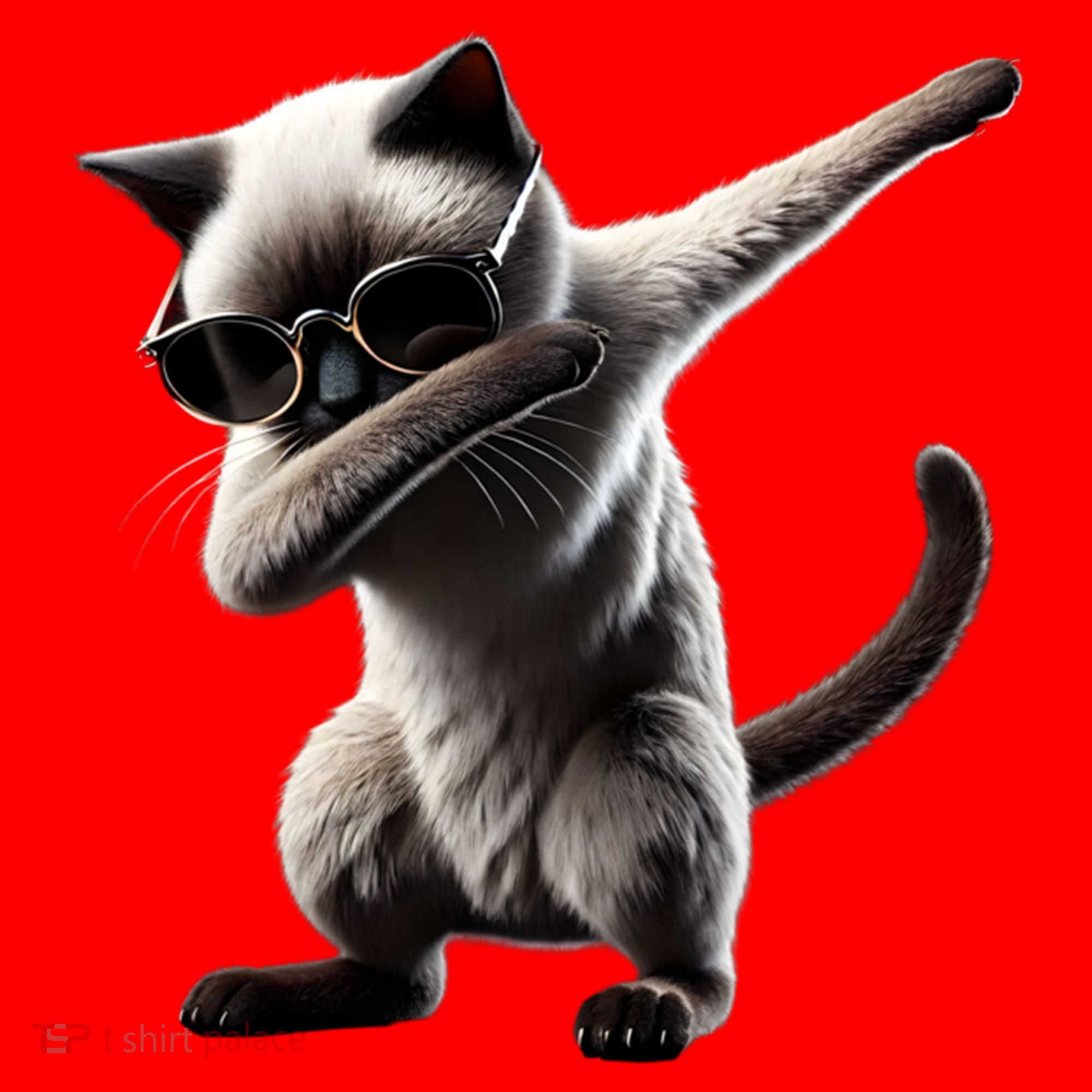 Dabbing Siamese Cat Pet Motif Cool Dab Animal Lover Gift Santa Hat