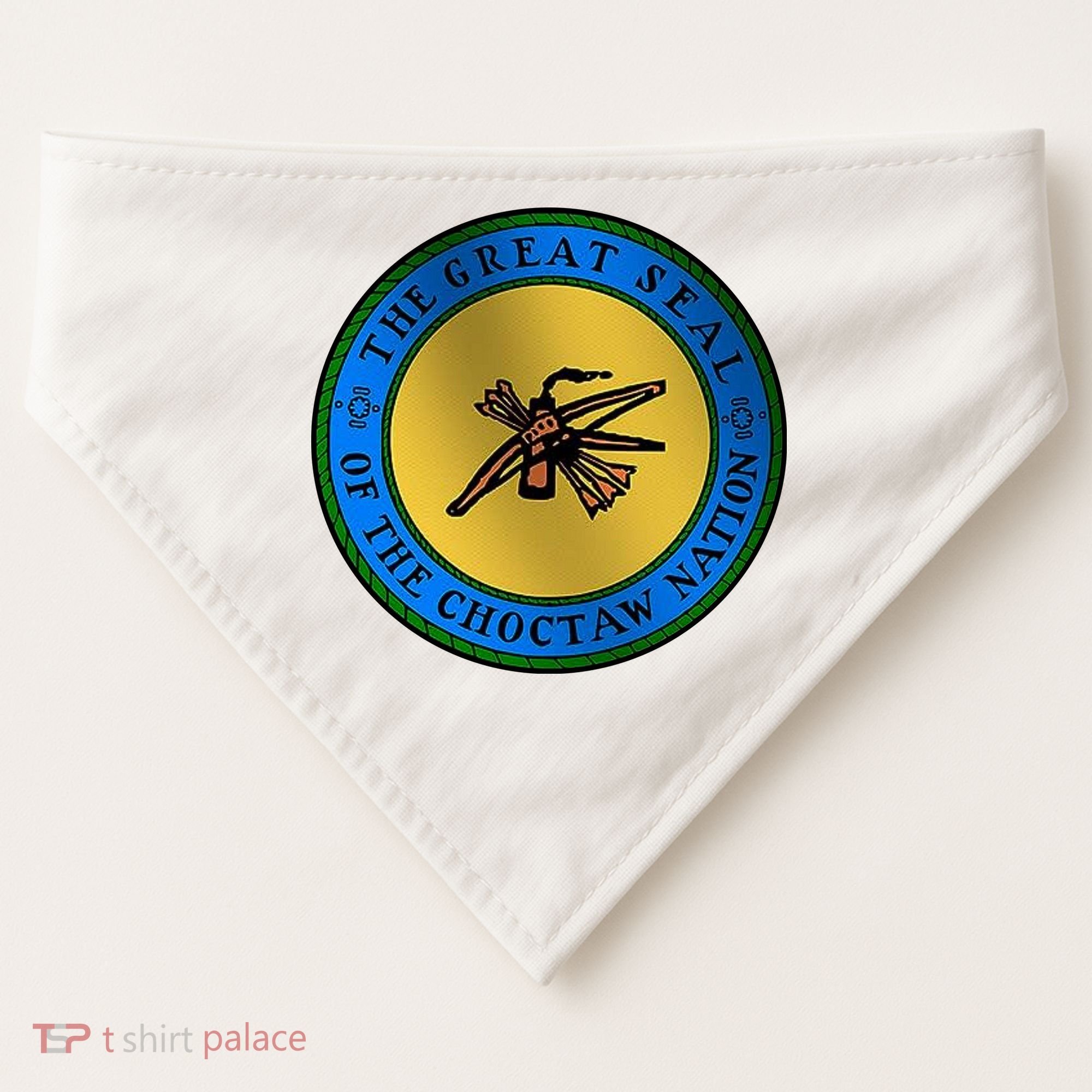 Double Sided Choctaw Nation Flag USA-Made Doggie Bandana