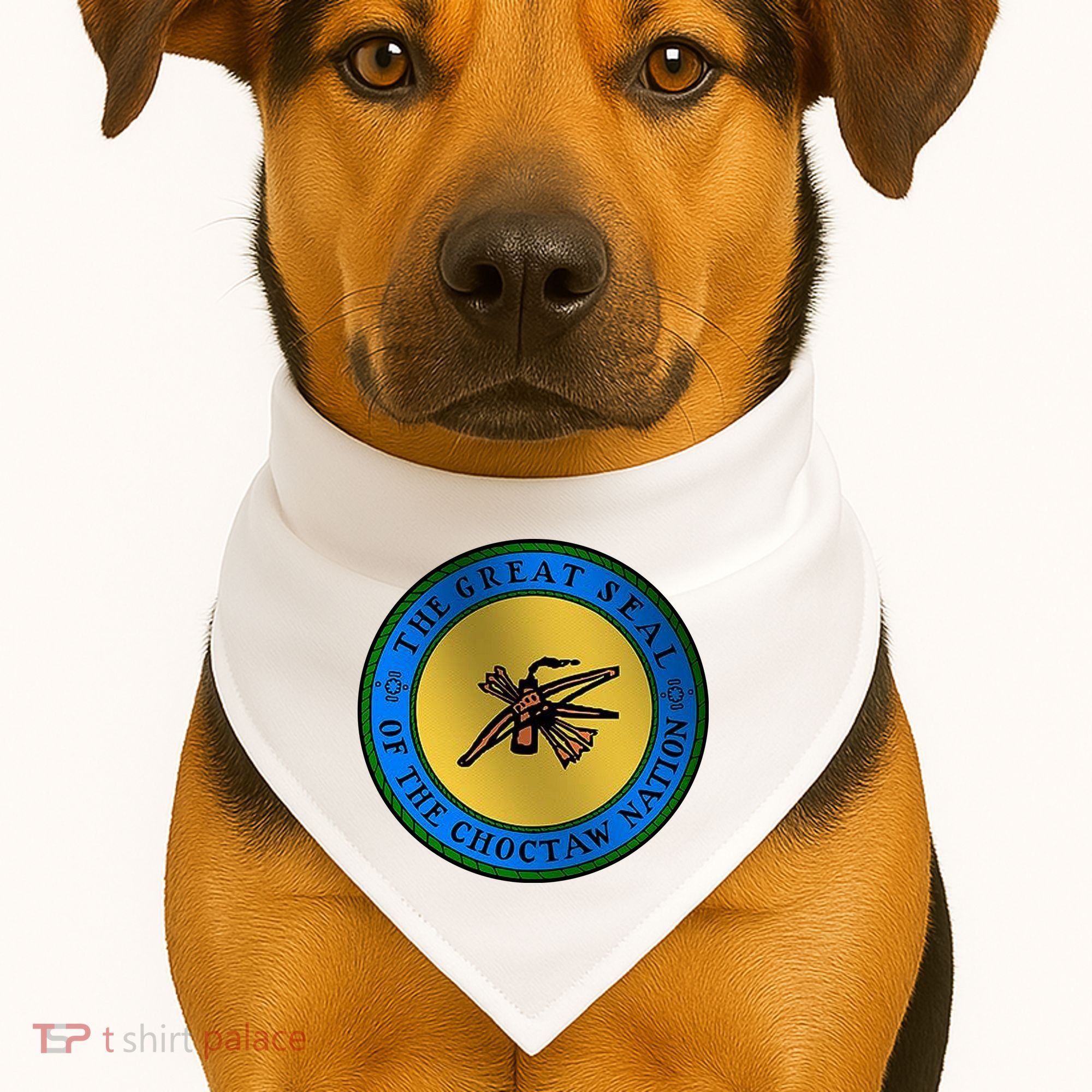 Double Sided Choctaw Nation Flag USA-Made Doggie Bandana