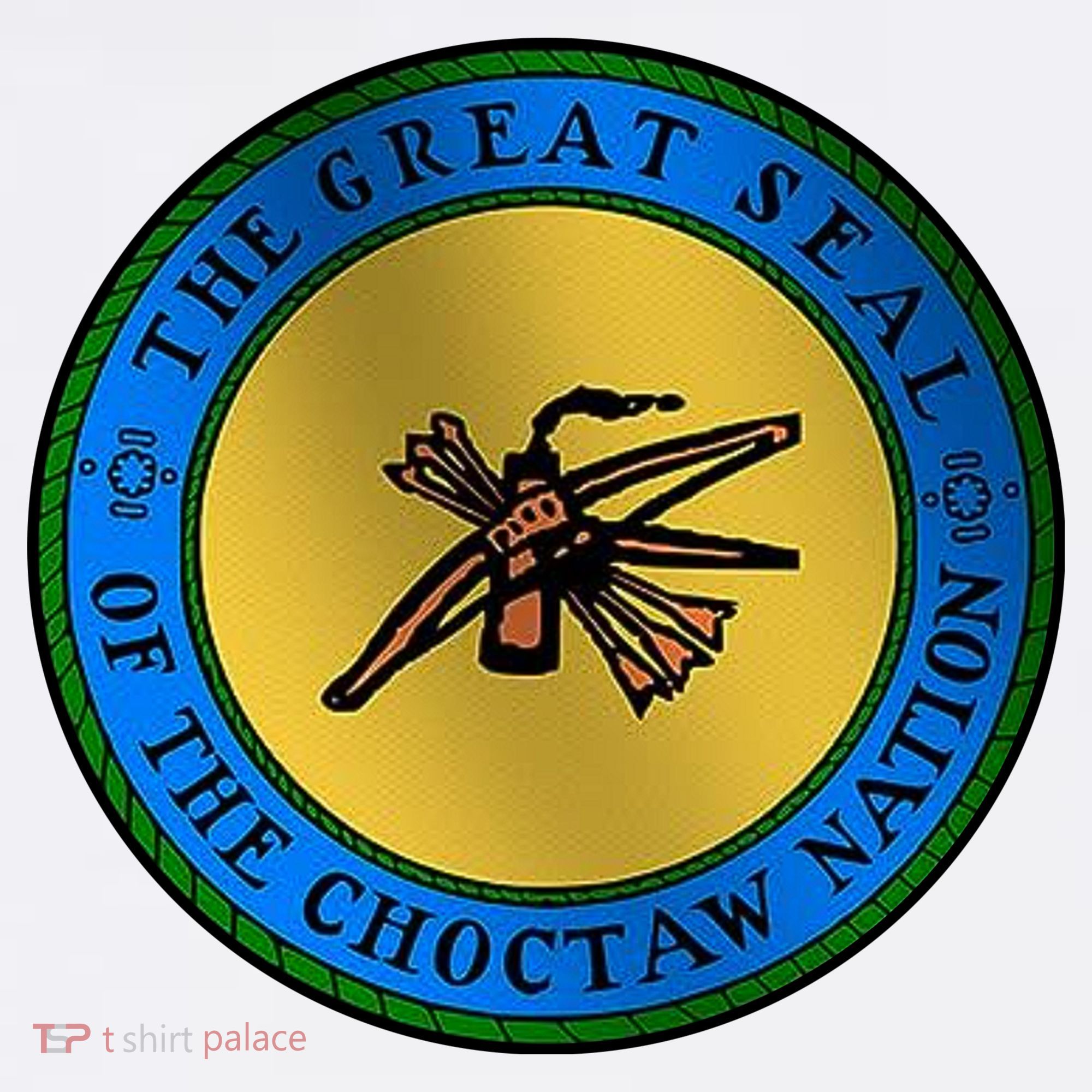 Double Sided Choctaw Nation Flag USA-Made Doggie Bandana