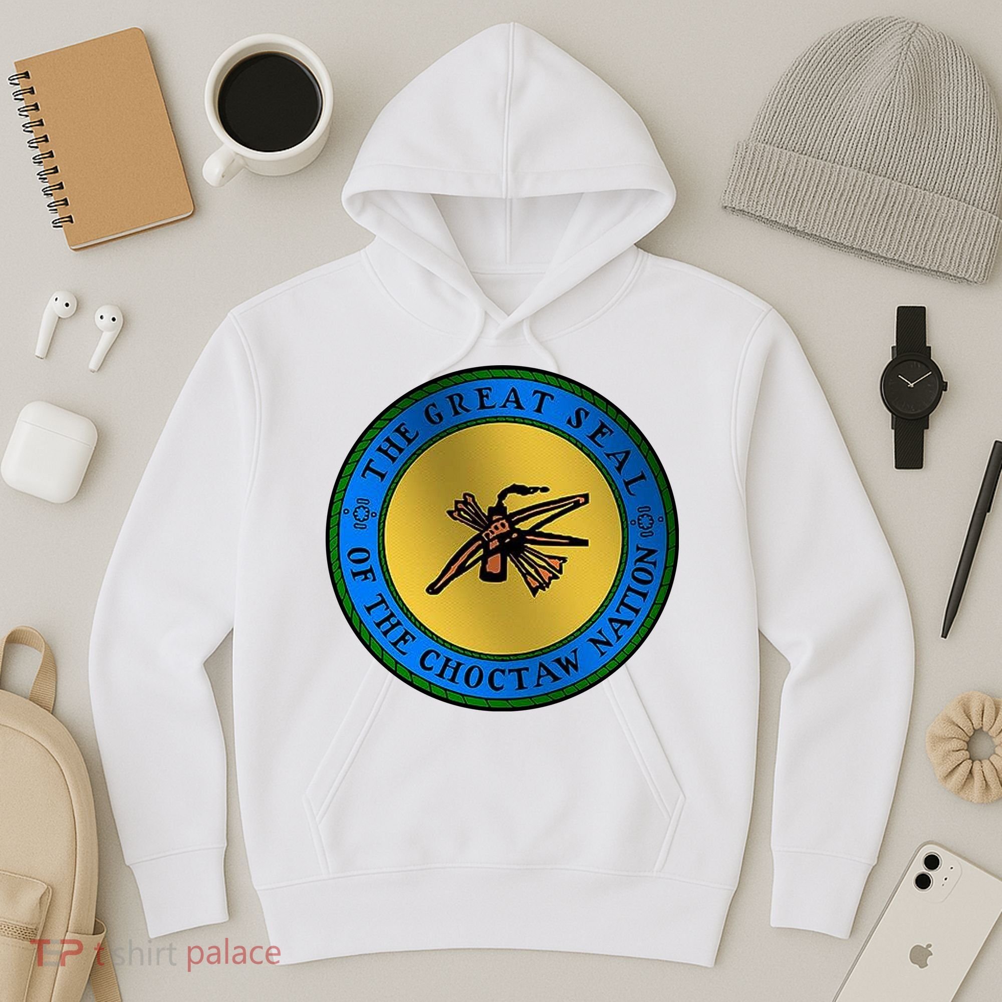 Double Sided Choctaw Nation Flag Hoodie