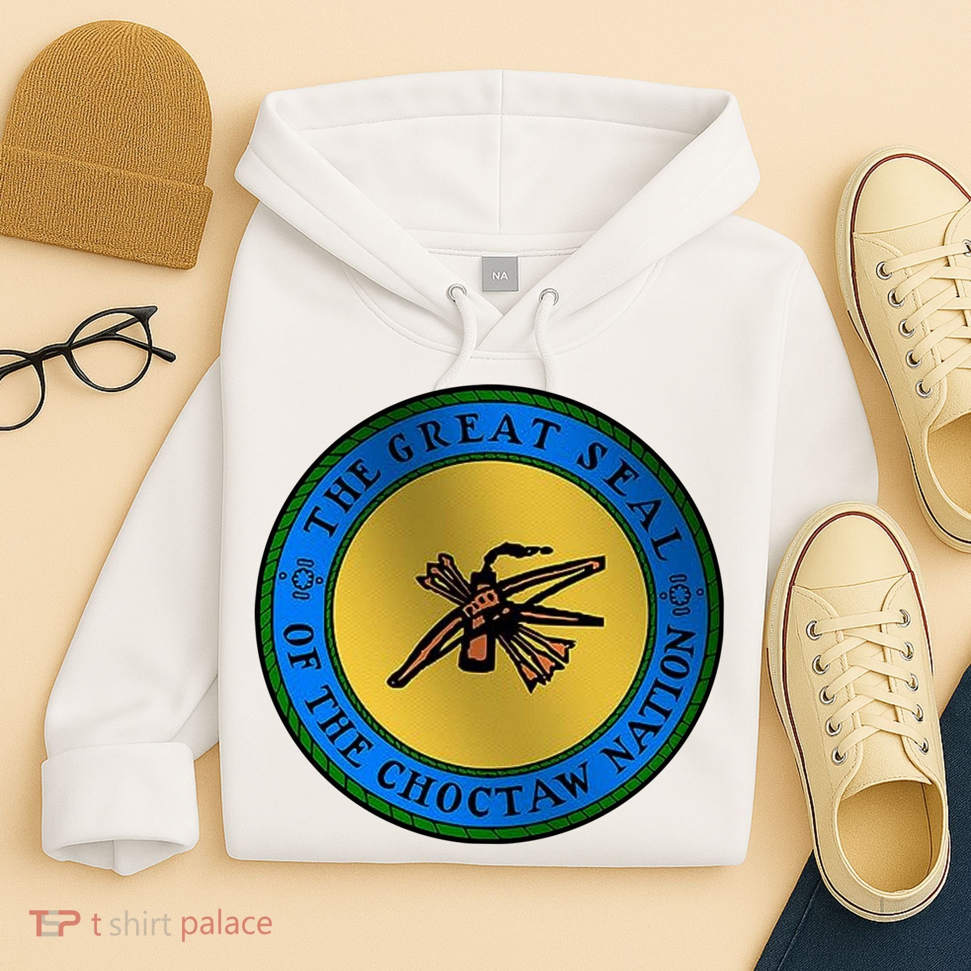 Double Sided Choctaw Nation Flag Hoodie