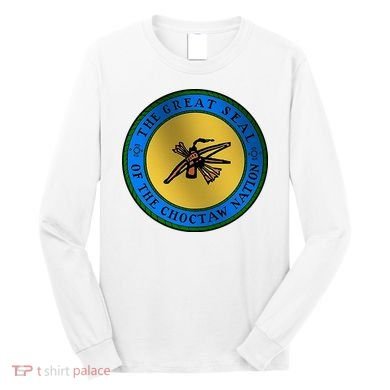 Double Sided Choctaw Nation Flag Long Sleeve Shirt