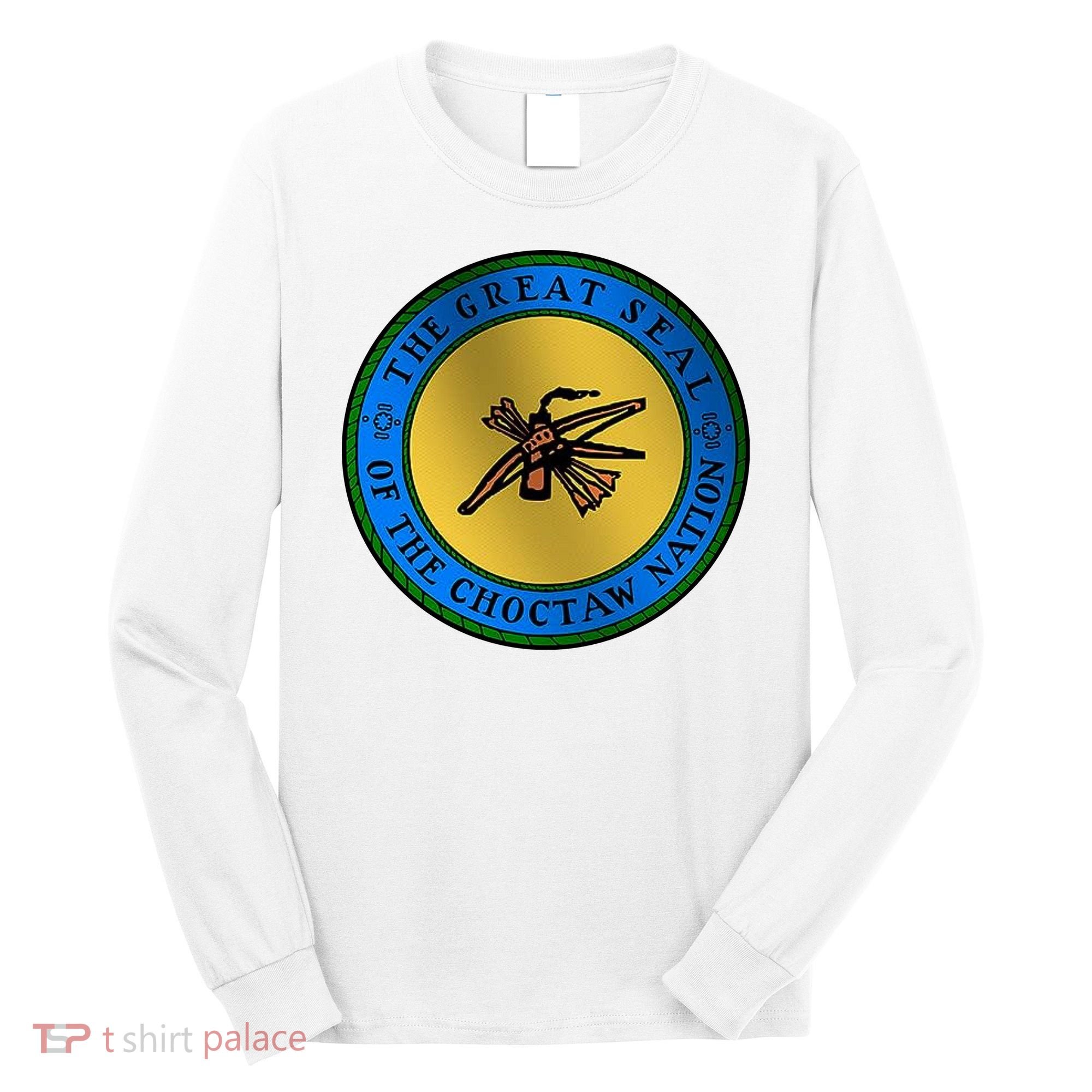 Double Sided Choctaw Nation Flag Long Sleeve Shirt