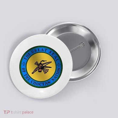 Double Sided Choctaw Nation Flag Button