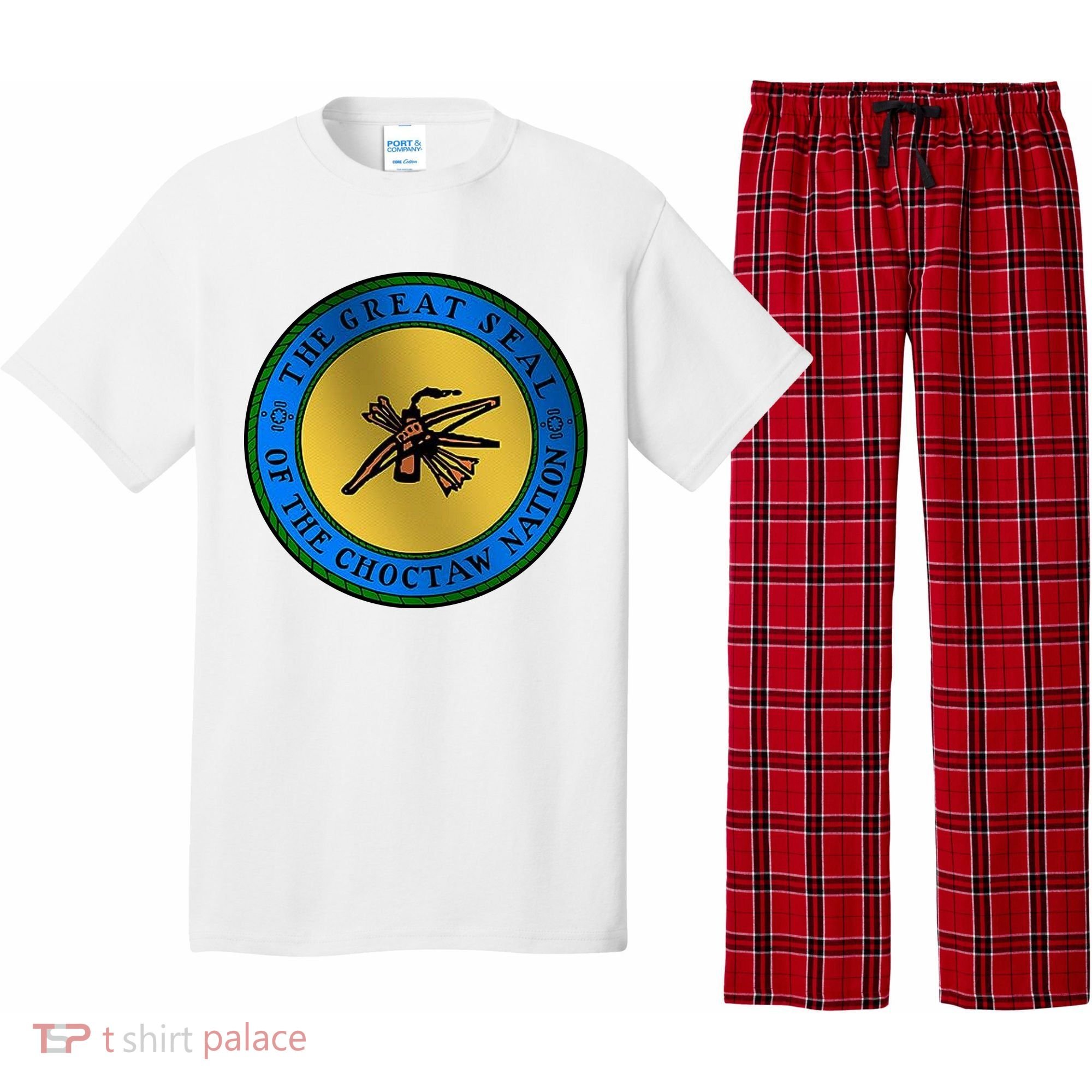 Double Sided Choctaw Nation Flag Pajama Set