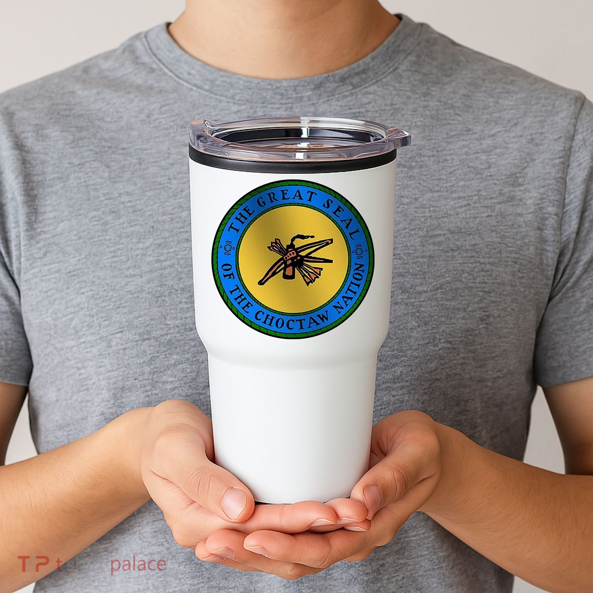Double Sided Choctaw Nation Flag Tumbler