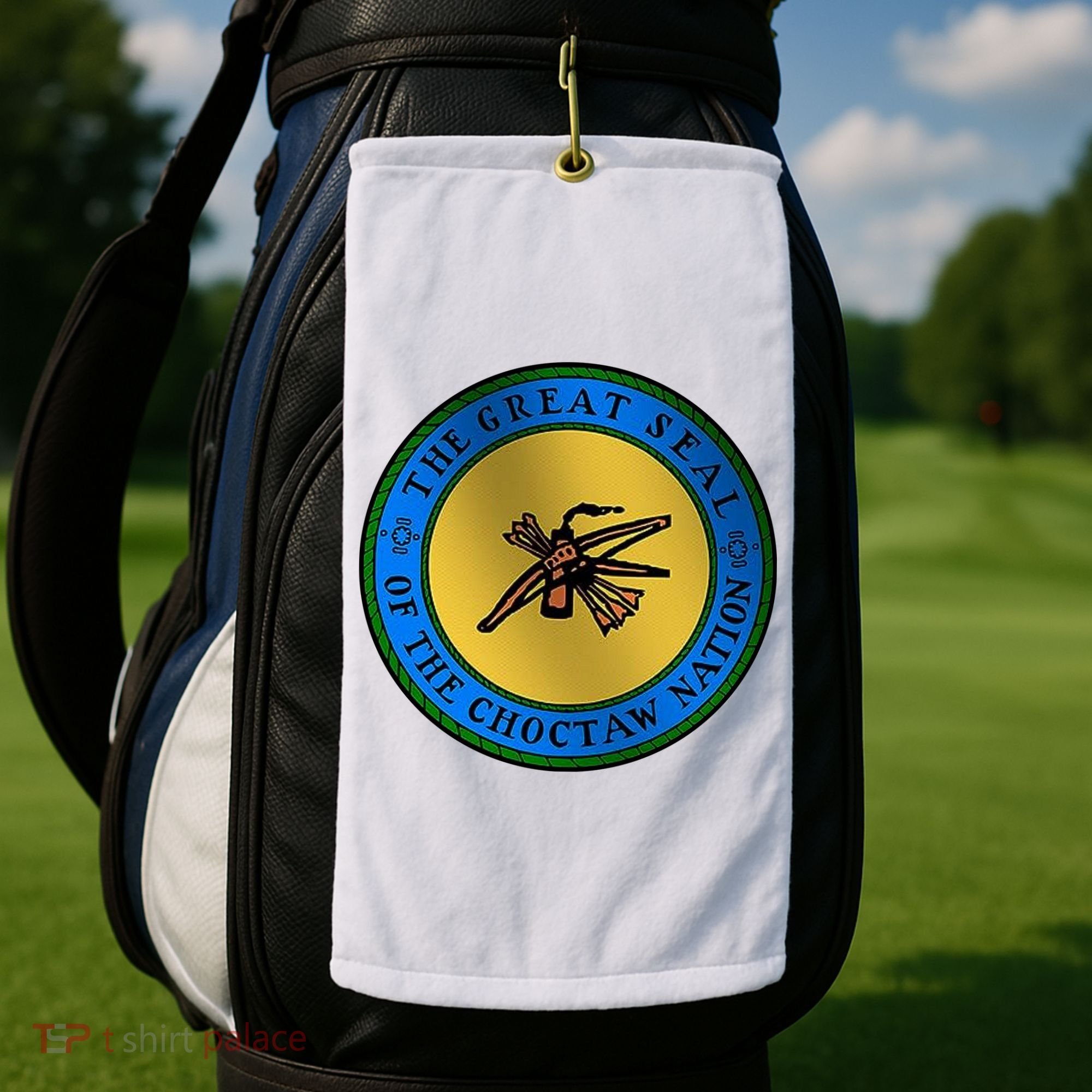 Double Sided Choctaw Nation Flag Golf Towel