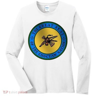 Double Sided Choctaw Nation Flag Women's Long Sleeve Shirt