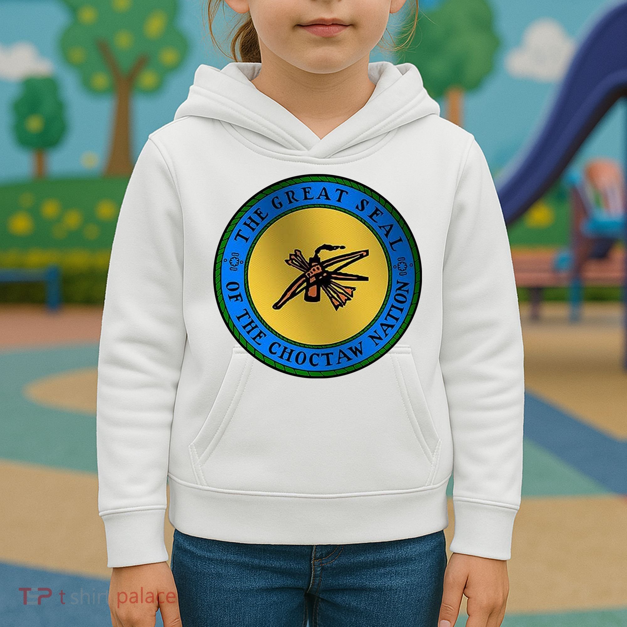 Double Sided Choctaw Nation Flag Kids Hoodie