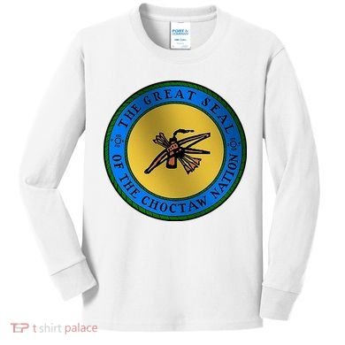 Double Sided Choctaw Nation Flag Kids Long Sleeve Shirt