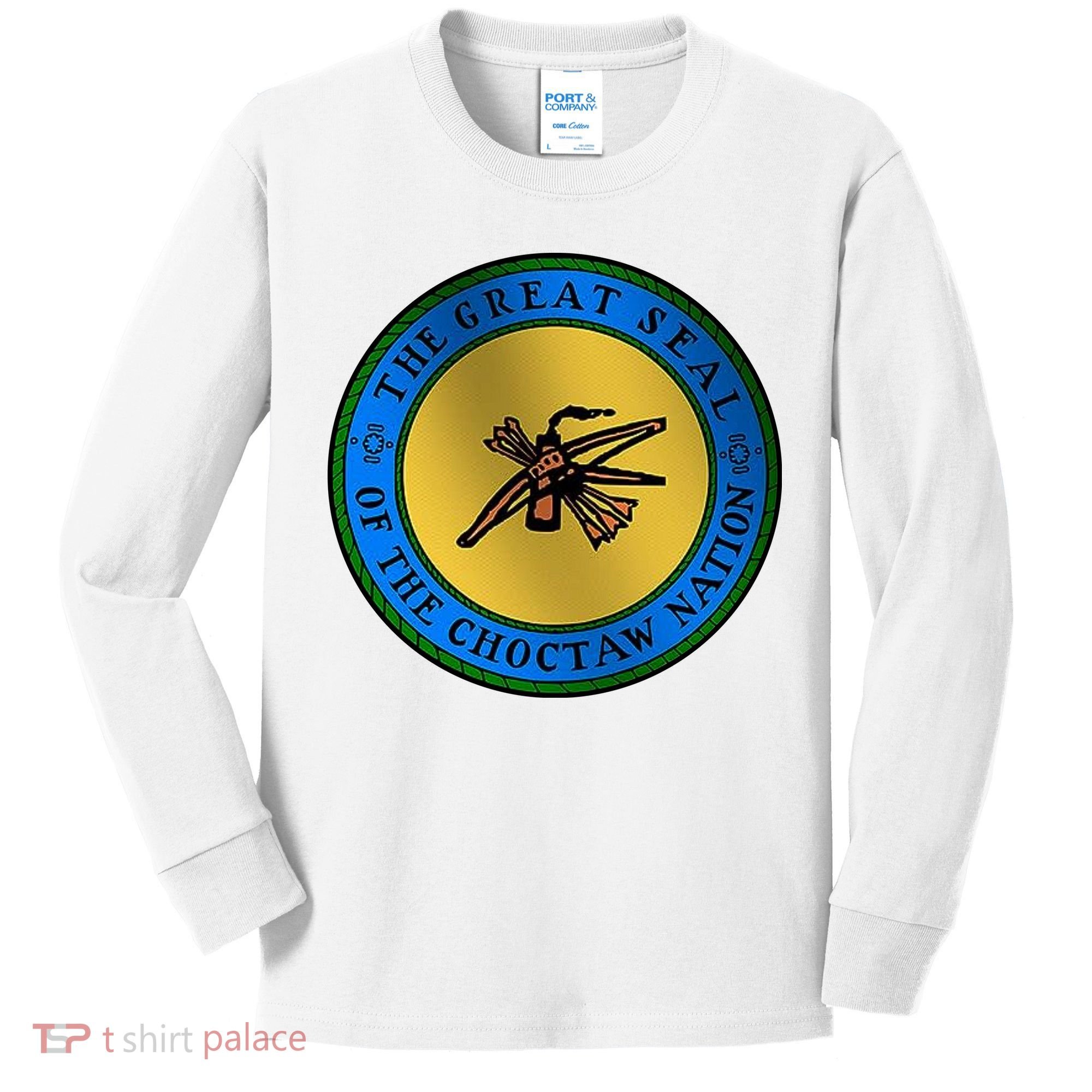 Double Sided Choctaw Nation Flag Kids Long Sleeve Shirt