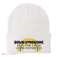 Down Syndrome Doesnt Define A Person Love And Acceptance Does Beanie thumb 0