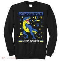 Down Syndrome Dinosaur T rex Extra Chromosome Extra Awesome Sweatshirt thumb 0