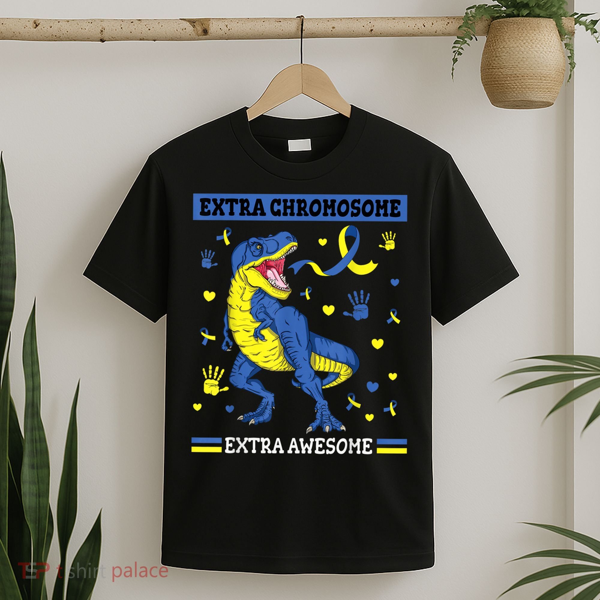 Down Syndrome Dinosaur T rex Extra Chromosome Extra Awesome T-Shirt