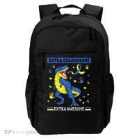 Down Syndrome Dinosaur T rex Extra Chromosome Extra Awesome Backpack thumb 0
