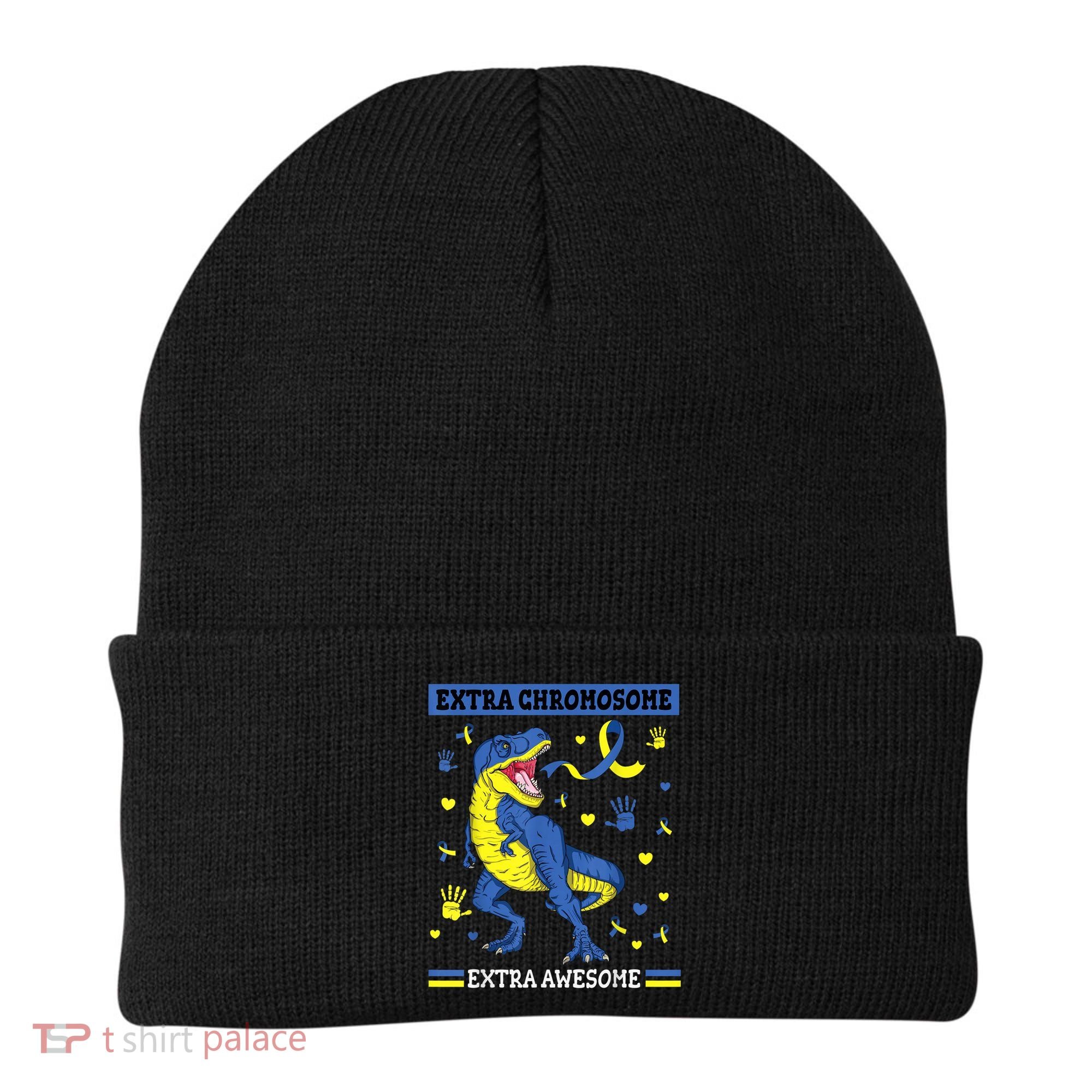 Down Syndrome Dinosaur T rex Extra Chromosome Extra Awesome Beanie