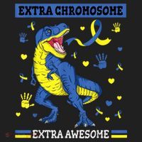 Down Syndrome Dinosaur T rex Extra Chromosome Extra Awesome Tumbler thumb 3