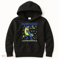 Down Syndrome Dinosaur T rex Extra Chromosome Extra Awesome Kids Hoodie thumb 0