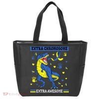 Down Syndrome Dinosaur T rex Extra Chromosome Extra Awesome Tote Bag thumb 0