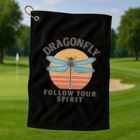 Dragonfly Spirit Golf Towel thumb 1