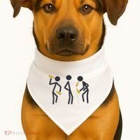 Drunk Stickfigers USA-Made Doggie Bandana thumb 1