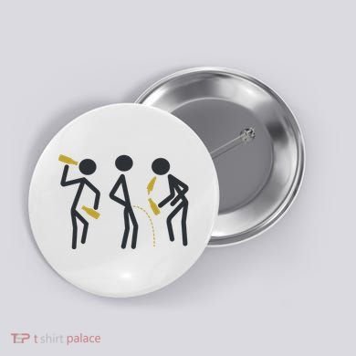 Drunk Stickfigers Button