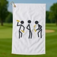 Drunk Stickfigers Golf Towel thumb 1