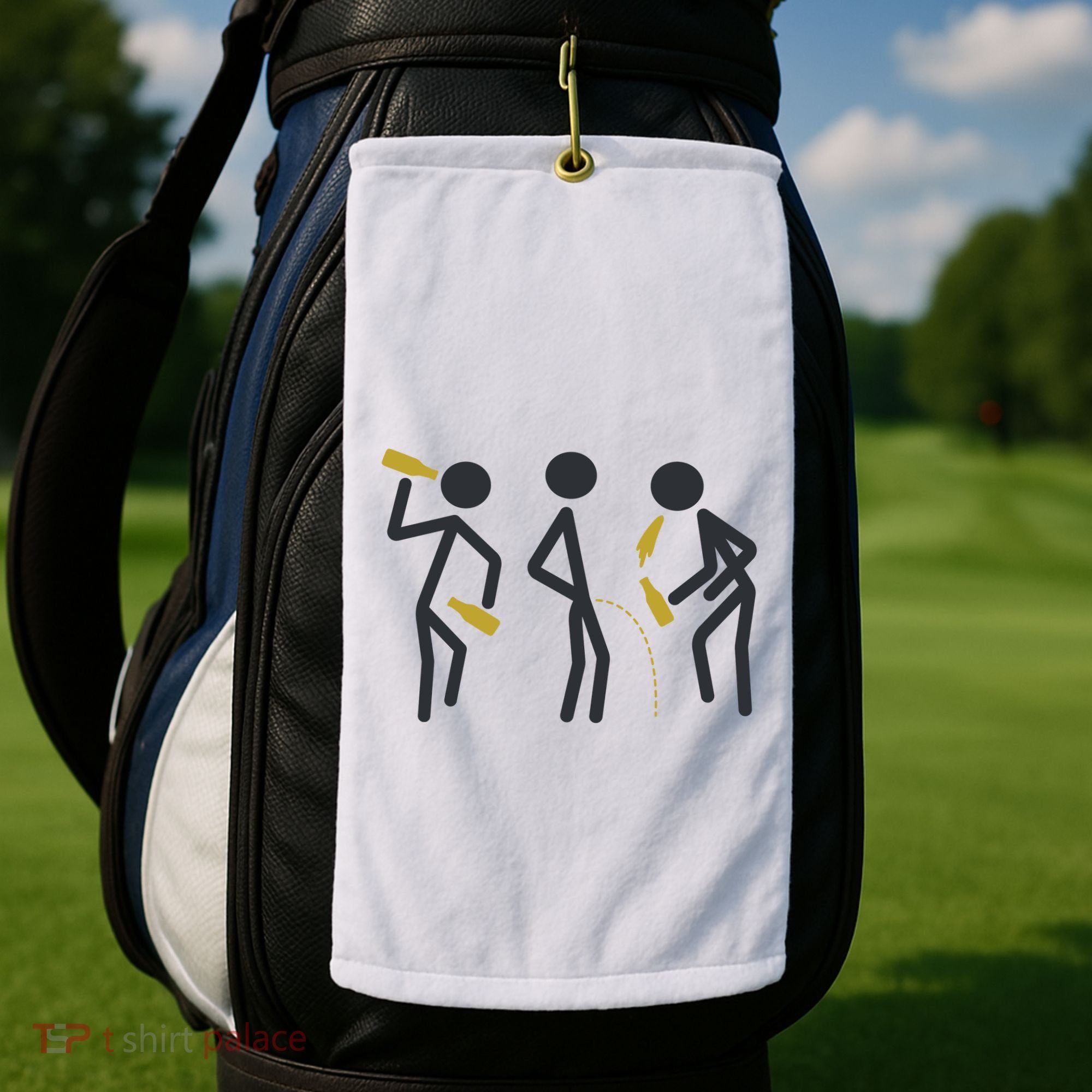 Drunk Stickfigers Golf Towel