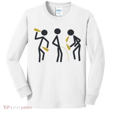 Drunk Stickfigers Kids Long Sleeve Shirt