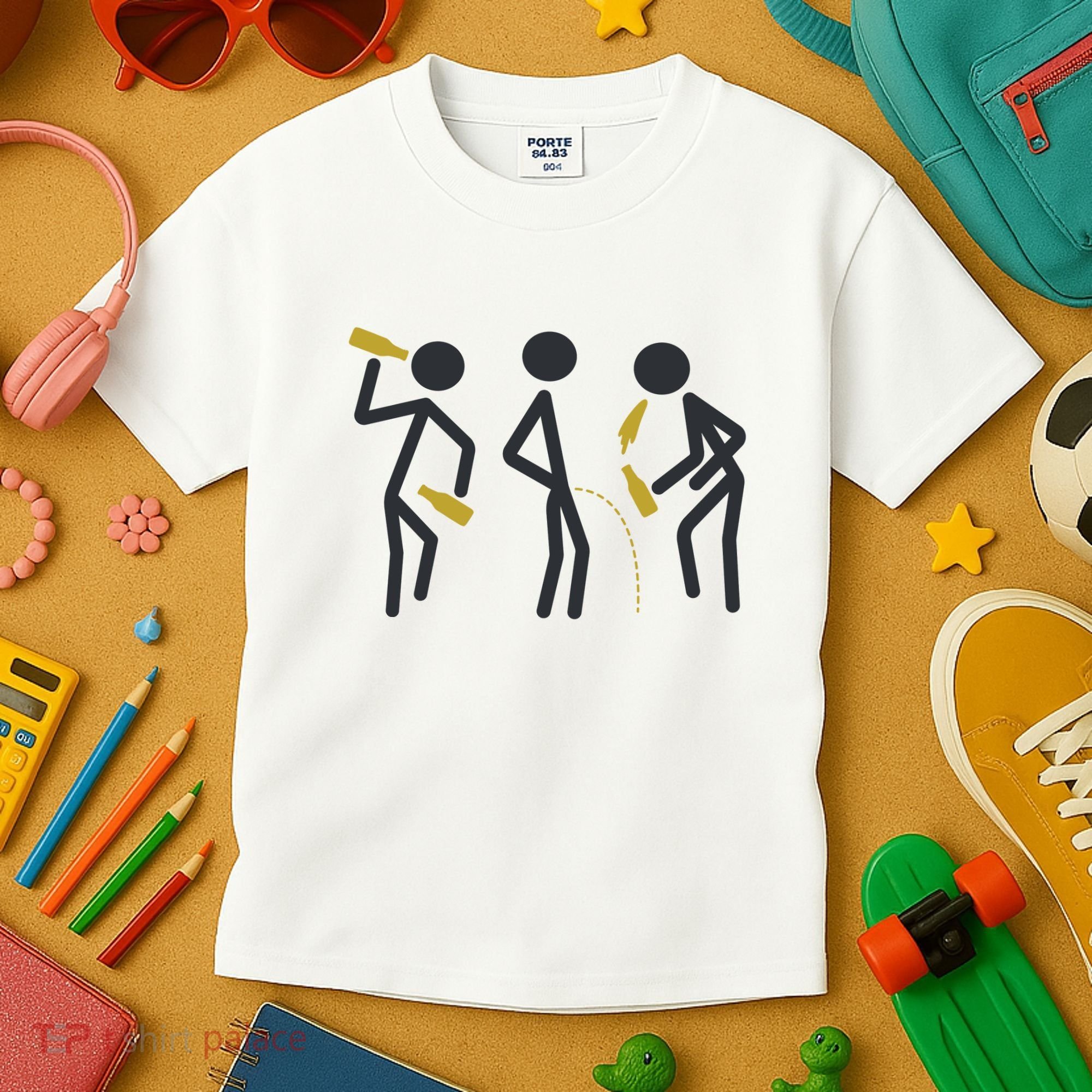 Drunk Stickfigers Kids T-Shirt