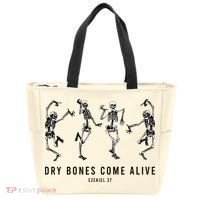 Dancing Skeleton Dry Bones Come Alive Christian Halloween Tote Bag thumb 0