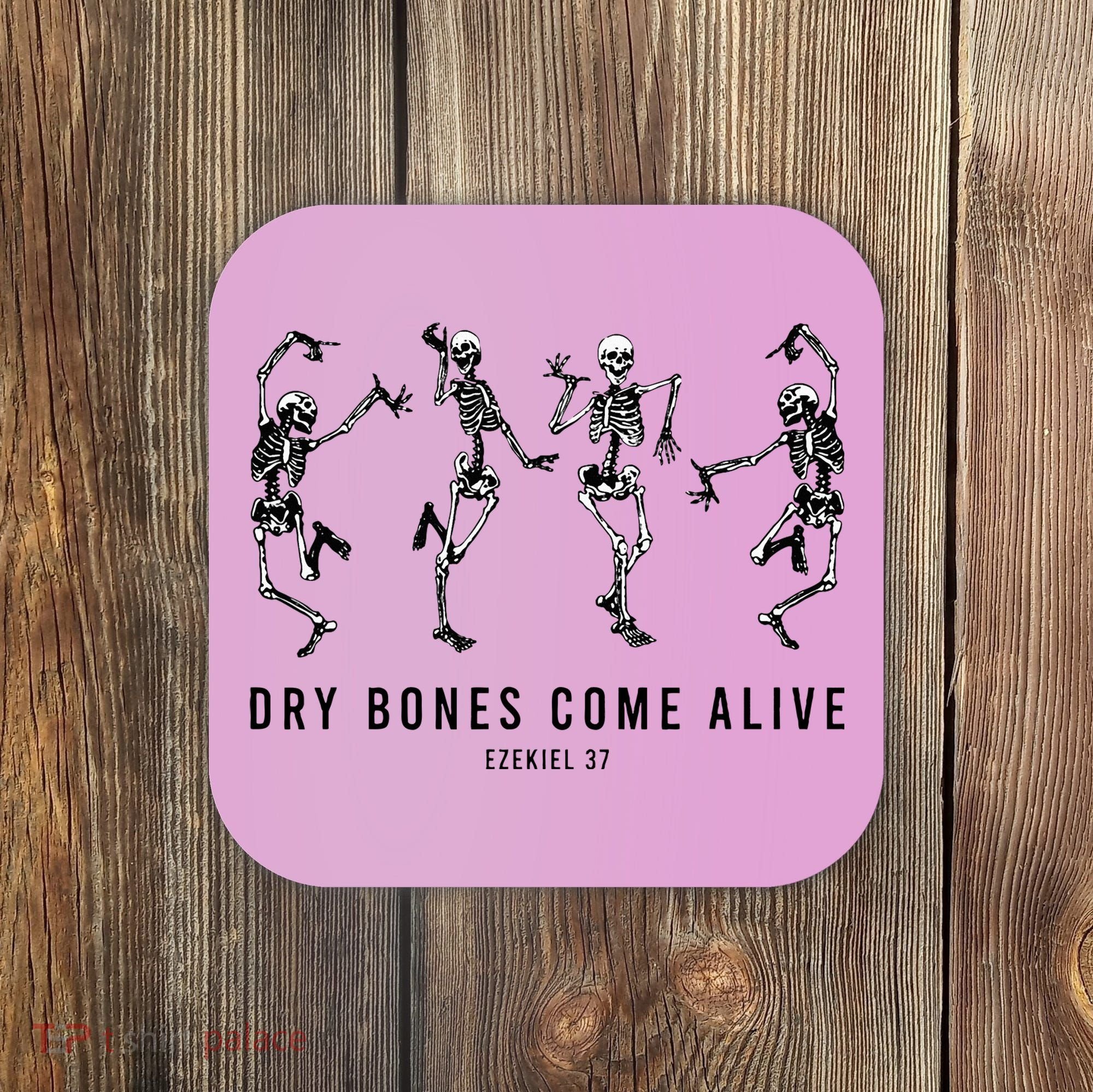 Dancing Skeleton Dry Bones Come Alive Christian Halloween Coaster