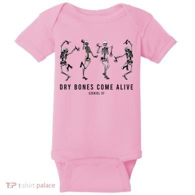 Dancing Skeleton Dry Bones Come Alive Christian Halloween Baby Bodysuit