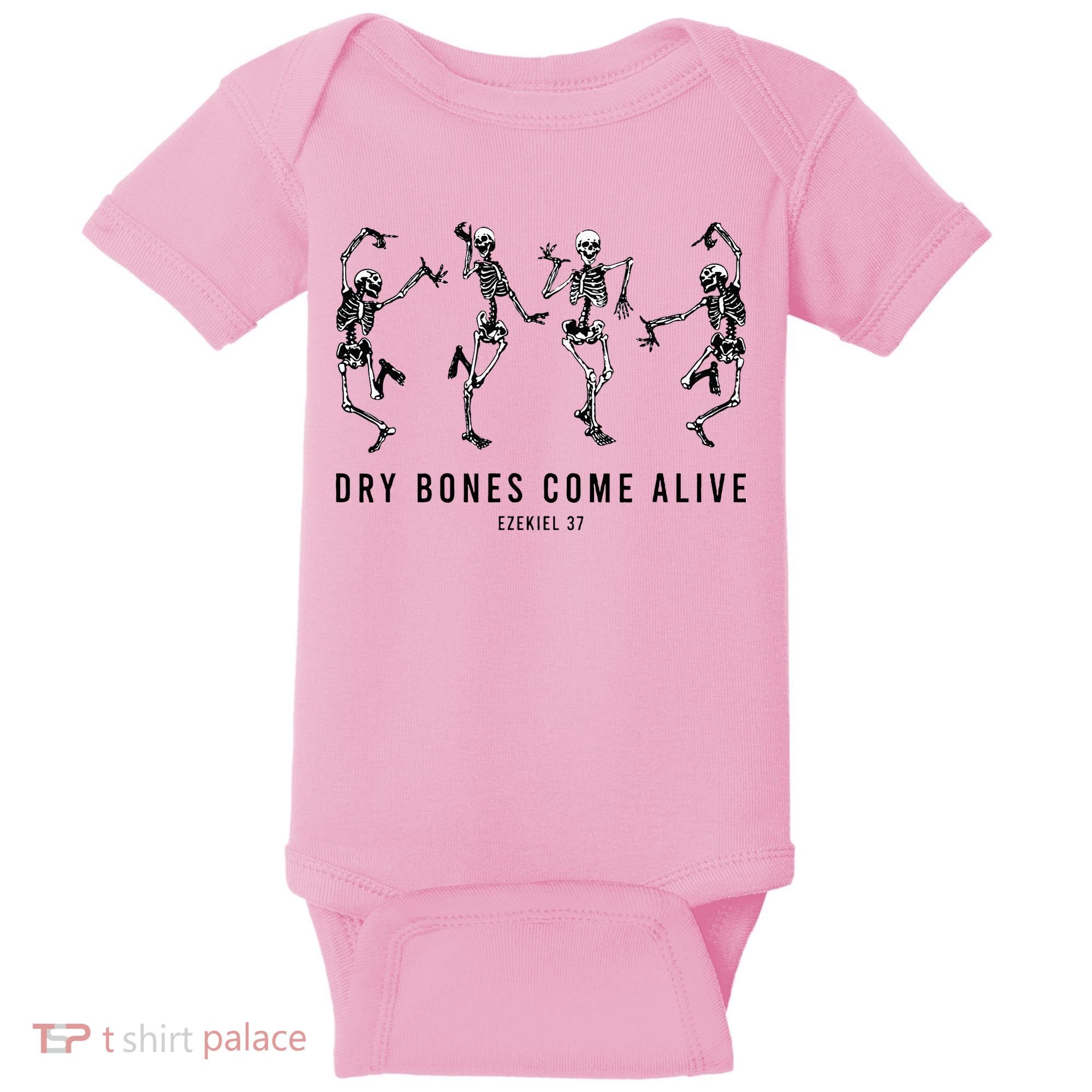 Dancing Skeleton Dry Bones Come Alive Christian Halloween Baby Bodysuit