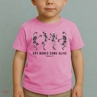 Dancing Skeleton Dry Bones Come Alive Christian Halloween Toddler T-Shirt thumb 2