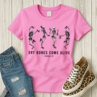 Dancing Skeleton Dry Bones Come Alive Christian Halloween Women's T-Shirt thumb 3