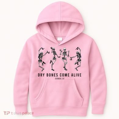 Dancing Skeleton Dry Bones Come Alive Christian Halloween Kids Hoodie