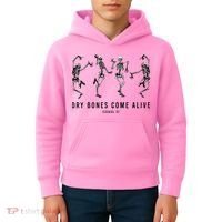 Dancing Skeleton Dry Bones Come Alive Christian Halloween Kids Hoodie thumb 4