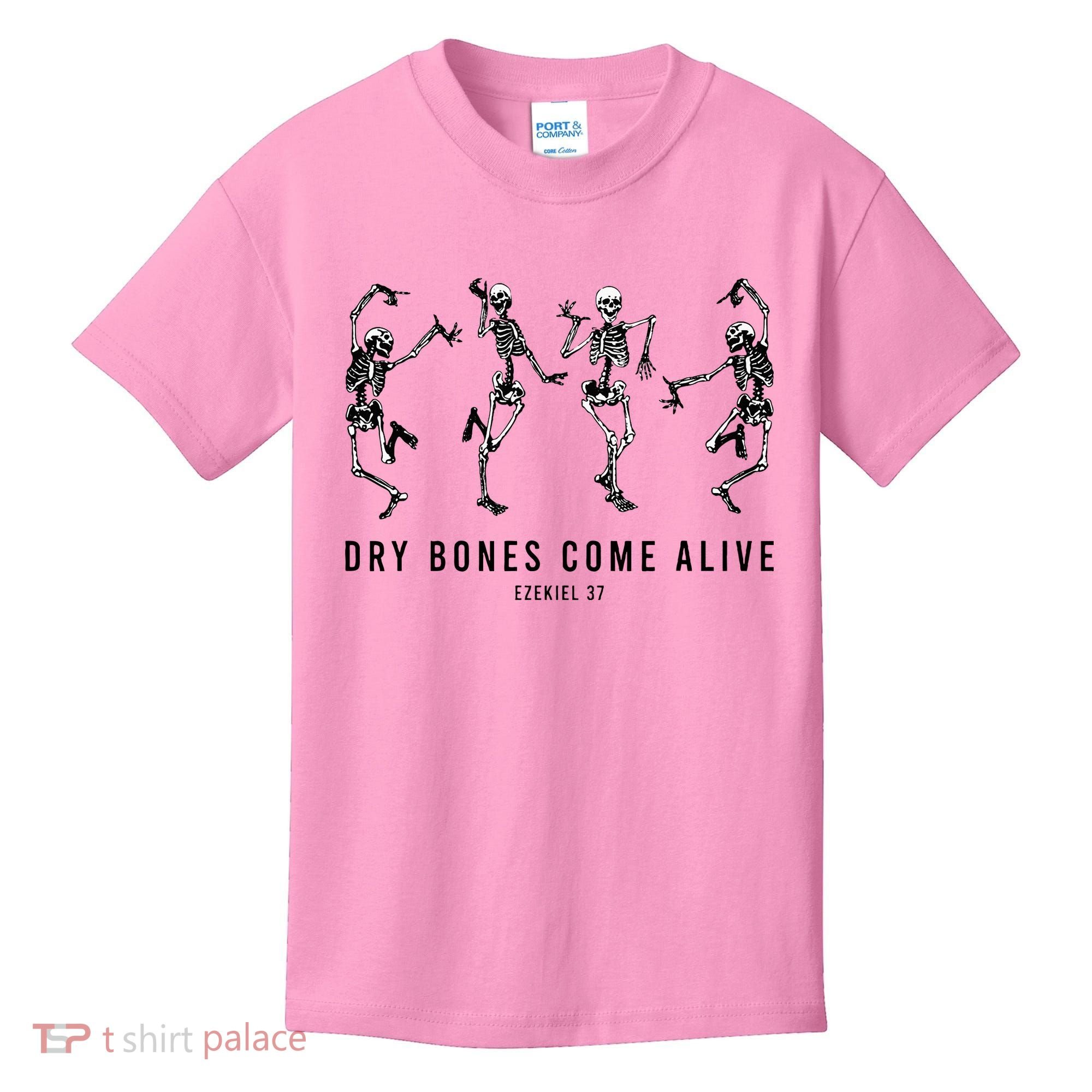 Dancing Skeleton Dry Bones Come Alive Christian Halloween Kids T-Shirt