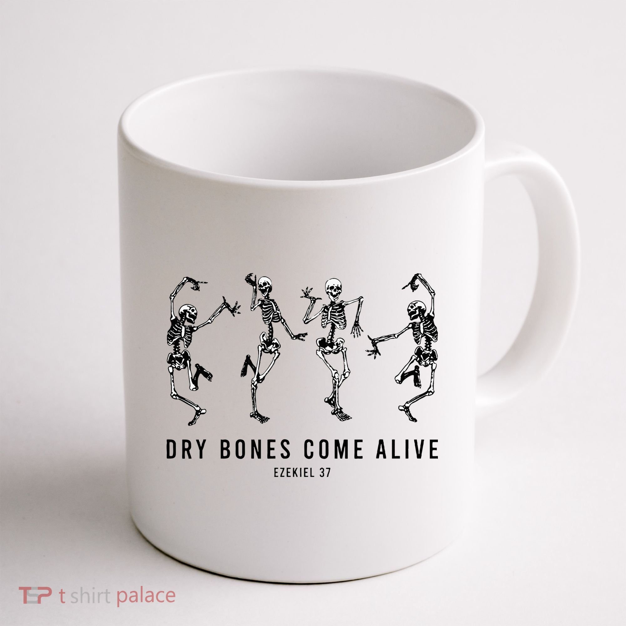 Dancing Skeleton Dry Bones Come Alive Christian Halloween Coffee Mug