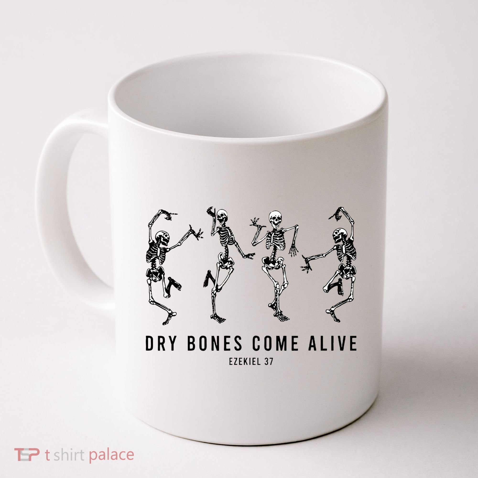 Dancing Skeleton Dry Bones Come Alive Christian Halloween Coffee Mug