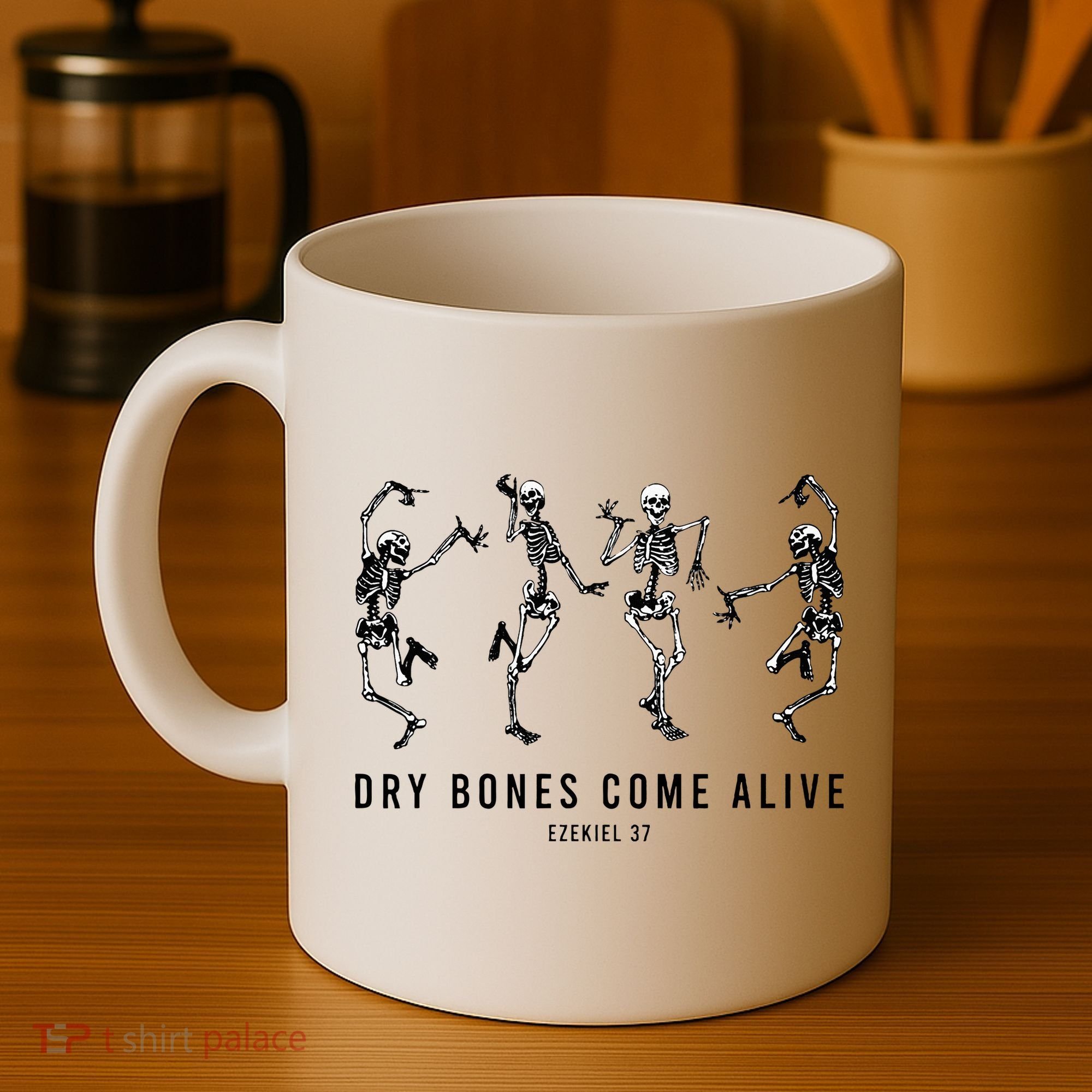 Dancing Skeleton Dry Bones Come Alive Christian Halloween Coffee Mug