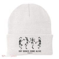 Dancing Skeleton Dry Bones Come Alive Christian Halloween Beanie thumb 0