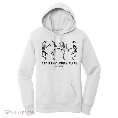 Dancing Skeleton Dry Bones Come Alive Christian Halloween Women's Hoodie