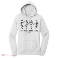 Dancing Skeleton Dry Bones Come Alive Christian Halloween Women's Hoodie thumb 0